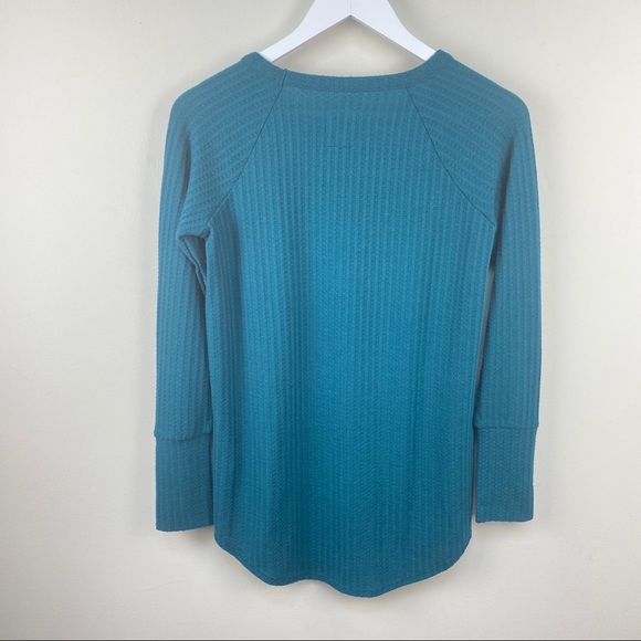 Chaser BUNDLE 2 Waffle Knit Thermal Metal Buttons Purple Teal Women's Size Small - Picture 12 of 13